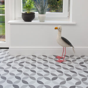 Dc fix Geometric Grey Self-Adhesive Vinyl Floor Tile