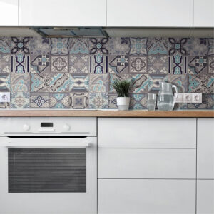 Dc fix Moroccan Simenta Grey 3D Waterproof Wallpaper for Kitchen Splashbacks