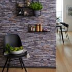 Dc fix Stone Wall Grey 3D Waterproof Wallpaper for Kitchen Splashbacks