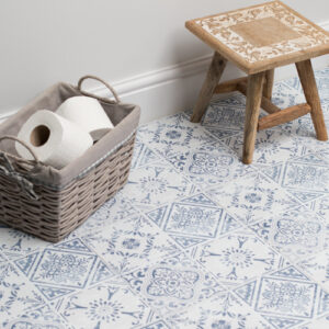 Dc fix Vintage Blue & White Self-Adhesive Vinyl Floor Tile