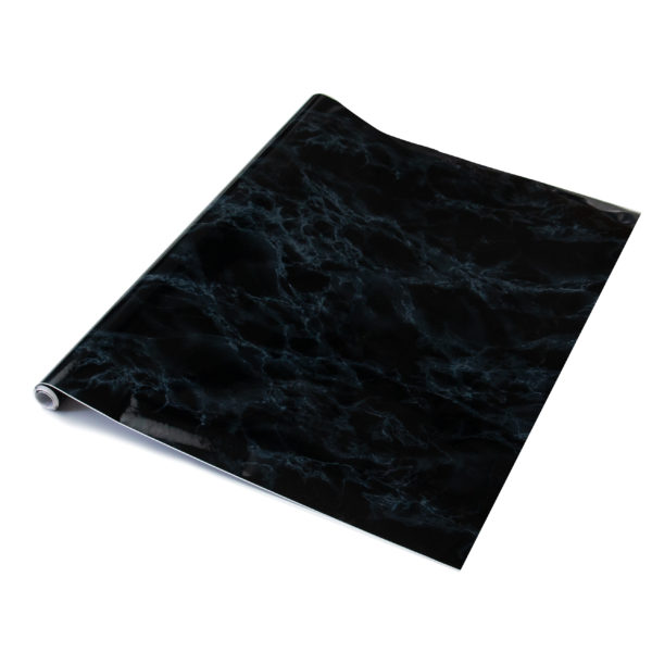 Marble Black (Glossy) Dc fix Self-Adhesive Vinyl Kitchen Wrap