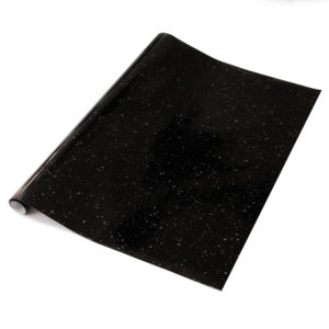 Dc fix Black Granite Quartz (Glossy) Self-Adhesive Vinyl Kitchen Wrap