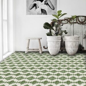 Quadrostyle Arabesque Jade Green Wall & Floor Vinyl Tile Stickers 30cm x 30cm