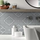 Quadrostyle Linus Grey Wall Tile & Furniture Vinyl Stickers 15cm x 15cm