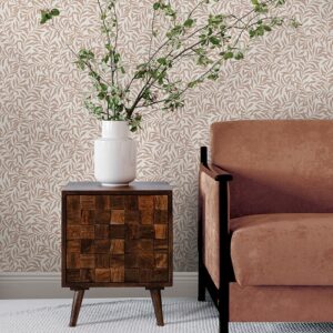 Nu Wallpaper Wisley Terracotta Peel and Stick Wallpaper for Kitchen Feature Walls