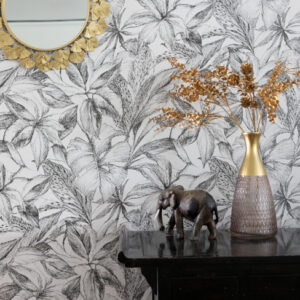 Nu Wallpaper Canopy Black Peel and Stick Wallpaper for Kitchen Feature Walls