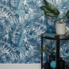 Nu Wallpaper Maui Blue Peel and Stick Wallpaper for Kitchen Feature Walls