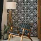 Nu Wallpaper Fieri Black Peel and Stick Wallpaper for Kitchen Feature Walls