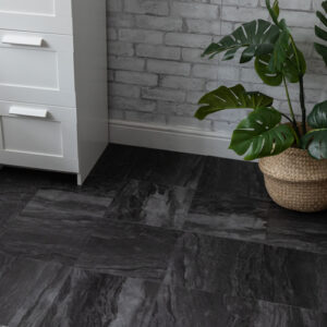 Floor Pops Raven Self-Adhesive Vinyl Floor Tile