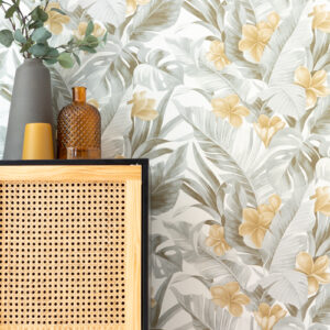 Nu Wallpaper Neutral Paradise Peel and Stick Wallpaper for Kitchen Feature Walls