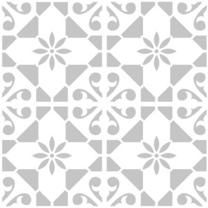 Stencil It Block Daisy Reusable Tile Stencil for Walls, Floors and Patios