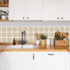 Dc fix Nadia Gold Self-Adhesive Vinyl Wall Tiles for Kitchen Splashback