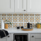 Dc fix Nadia Gold Self-Adhesive Vinyl Wall Tiles for Kitchen Splashback 15.25cm(W) 15.25cm(H) 1.2mm(D)