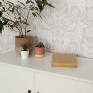 Nu Wallpaper Unicorn Stamp Peel and Stick Wallpaper for Kitchen Feature Walls