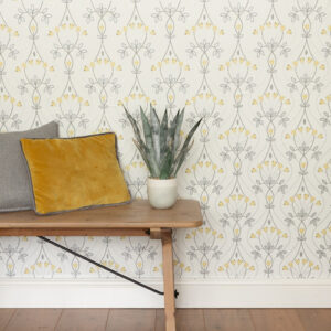 Nu Wallpaper Wilder Grey Peel and Stick Wallpaper for Kitchen Feature Walls
