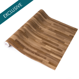Dc fix Walnut Block Self-Adhesive Vinyl Kitchen Wrap