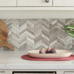 Dc fix Herringbone Self-Adhesive Premium Composite Wall Tiles for Kitchen Splashback