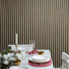 Nu Wallpaper Acoustic Wooden Slats Peel and Stick Wallpaper for Kitchen Feature Walls