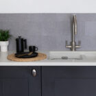 Dc fix Micro Cement Dark Grey Self-Adhesive Vinyl Wall Tiles for Kitchen Splashback 15.25cm(W) 15.25cm(H) 1.2mm(D)