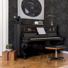 Nu Wallpaper Hayden Black Peel and Stick Wallpaper for Kitchen Feature Walls