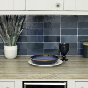 Quadrostyle Zellige Ocean Glossy Wall Vinyl Tile Stickers 30cm(W) 24cm(H) 0.508mm(D)