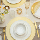 Dc fix Eco-line Wipe Clean Round Weave Placemat Vanilla