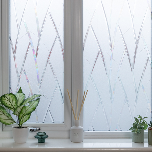 CRYSTAL BAMBOO 500PX (21) RoomMates Crystal Bamboo Static Cling Window Film