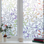 RoomMates Stained Glass Leaves Static Cling Window Film