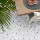 Floor Pops Terrazzo White Self-Adhesive Vinyl Floor Tile
