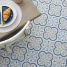 Floor Pops Remy Blue Self-Adhesive Vinyl Floor Tile