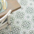 Floor Pops Remy Green Self-Adhesive Vinyl Floor Tile