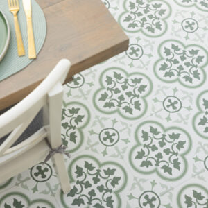 Floor Pops Remy Green Self-Adhesive Vinyl Floor Tile