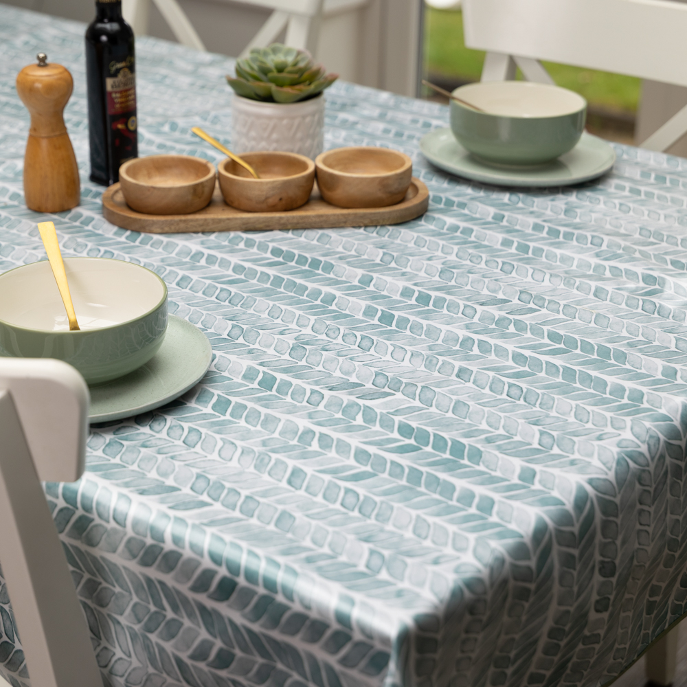 1JAPONDI(RECTANGLE) Dc fix Japondi Food Safe PVC Free Polyester Tablecloth