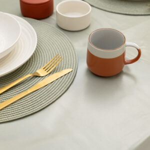 Dc fix Sage Green Food Safe PVC Free Polyester Tablecloth