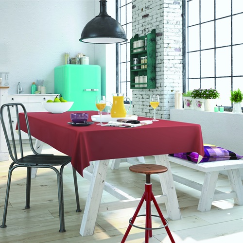 Mineral red (2) 500 Dc fix Mineral Red Food Safe PVC Free Polyester Tablecloth