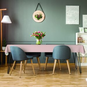 Dc fix Peach Food Safe PVC Free Polyester Tablecloth