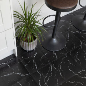 Dc fix Black Marble Self-Adhesive Vinyl Floor Tile