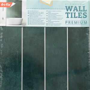 Dc fix Stacked Emerald Green Large (Glossy) Self-Adhesive Premium Vinyl Wall Tiles