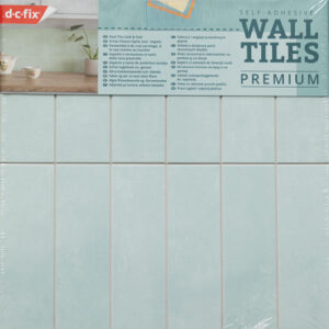 Dc fix Stacked Sage Green Small (Glossy) Self-Adhesive Premium Vinyl Wall Tiles