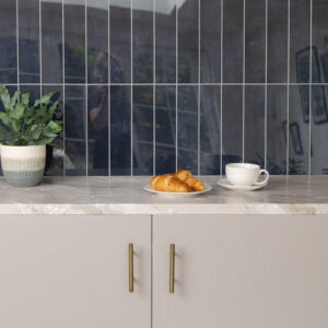 Dc fix Stacked Anthracite Grey Large (Glossy) Self-Adhesive Premium Vinyl Wall Tiles