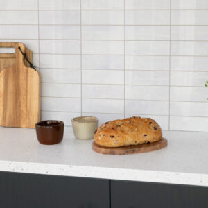 Dc fix Stacked Pearl White Small (Glossy) Self-Adhesive Premium Vinyl Wall Tiles